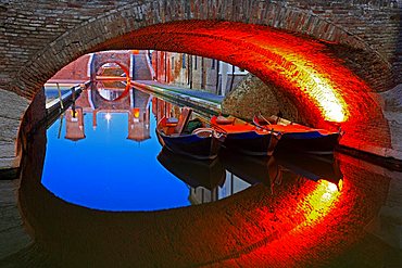 Foreshortening, Comacchio, Emilia Romagna, Italy