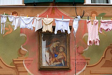 Vrigin Mary painting, Camogli, Ligury, Italy