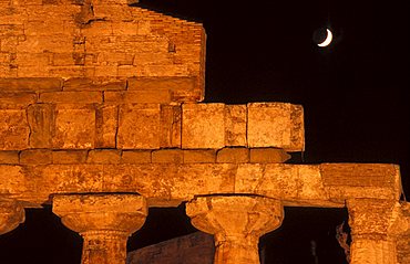 Athena temple, Paestum archaeological area, Campania, Italy