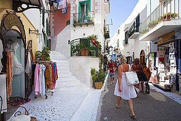 Main street, Ponza Island, Pontine Islands, Lazio, Italy