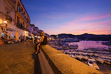 Main street, Ponza Island, Pontine Islands, Lazio, Italy