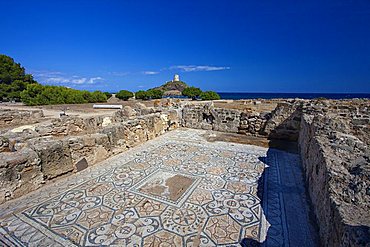 Nora, ruins of the ancient Pre Roman and Roman town, Sardinia, Italy, Europe