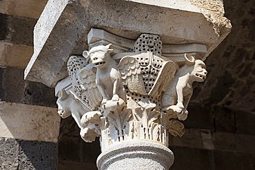 Column, Basilica della Santissima Trinità di Saccargia, one of the most important romanesque churchs in Sardinia.