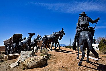 Cowboy monument, Santa Fe, New Mexico, United States of America, North America 