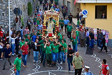 Religious procession, Saint Filippo feast, Roccafiorita, Sicily, Italy