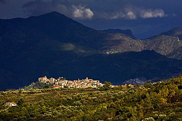 Landscape, Castiglione di Sicilia village, Catania, Sicily, Italy, Europe