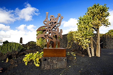 Taro de Tahiche, Cesar Manrique's former house, sculpture, Lanzarote,  Canary Islands,  Spain