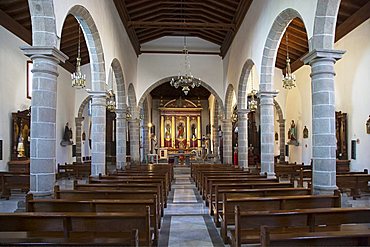 The triple-nave parish church "Iglesia de San Bartolomé", San Bartolomè de Tirajana, Gran Canaria, Canary Islands, Spain, Europe