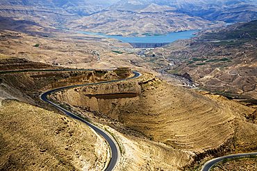 Middle East, Jordan, Wadi Mujib, a wonderful gorge which enters the Dead Sea at about 400 meters below the sea level