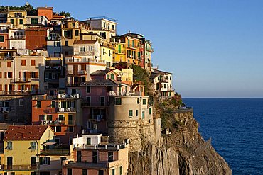 Foreshortenig, Manarola, Cinque Terre, UNESCO World Heritage Site, Ligury, Italy, Europe
