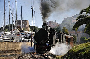 Green train, TortolÃ¬, Ogliastra, Sardinia, Italy, Europe