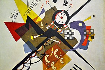 On White II, Vassily Kandinsky, Musee National d'Art Moderne, Centre Georges Pompidou, Beaubourg, Paris, Ile-de-France, France, Europe