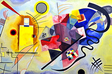 Project for Yellow, Red, Blue, Vassily Kandinsky, Musee National d'Art Moderne, Centre Georges Pompidou, Beaubourg, Paris, Ile-de-France, France, Europe