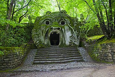 Door of hell, Parco dei Mostri monumental complex, Bomarzo, Lazio, Italy