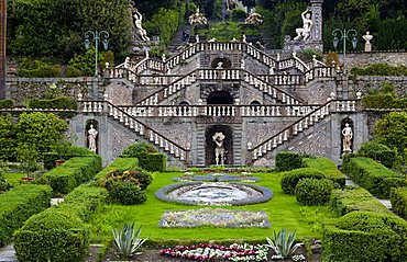 Flight of steps, Garden, Vila Garzoni, Collodi, Tuscany, Italy