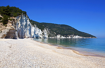 Vignanotica Bay, coast between Mattinata and Vieste, Gargano Promontory, Gargano National Park, Puglia, Italy