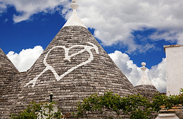 Conical roof of Trullo, Alberobello, Apulia, Italy