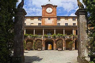 Palazzina dell'Orologio or clockhouse, Villa Marlia, Capannori, Tuscany, Italy