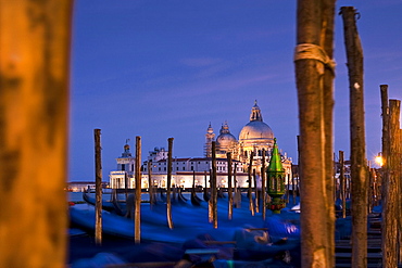 Gondole and Punta della Salute, Venice, Italy, Europe