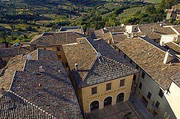 View from the Tower of Montefalco, Umbria, Italy, Europe