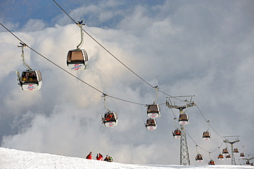 Impianti di risalita, Plan de Corones, Kronplatz, Val Pusteria, Alto Adige, Italy, Europe