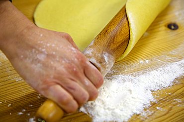 Preparation of strudel, Trentino Alto Adige, Italy