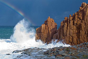 Rainbow, Rocce Rosse, Arbatax, TortolvO, Ogliastra, Sardinia, Italy