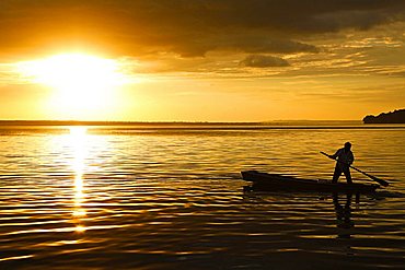 Lake of Flores, Peten, Guatemala, America