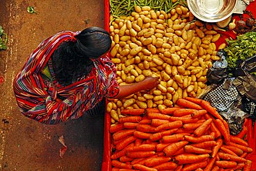 Chichicastenango food street market, Quichvû, Guatemala, America
