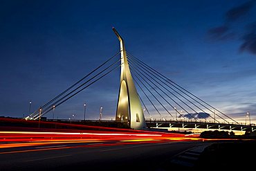 Cable-stayed bridge, Monserrato (CA), Sardinia, Italy, Europe