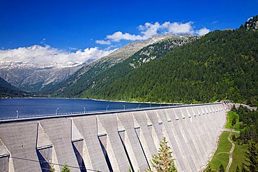 Dam of Malga Bissinia, Fumo Valley, Daone Valley, Valli Giudicarie, Trentino Alto Adige, Italy, Europe