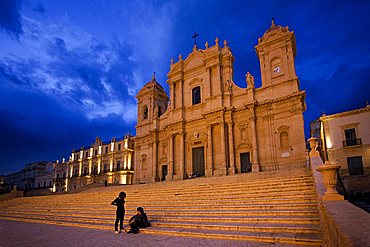 Cathedral at night, Noto, Sicily, Italy