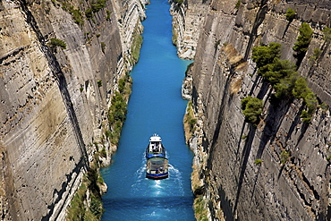 The Corinth Canal, Peloponnese, Greece, Europe