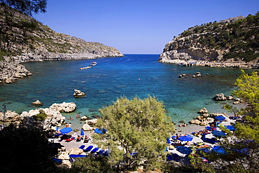 Ladiko or Anthony Quinn Bay, Rhodes, Dodecanese, Greek Islands, Greece, Europe