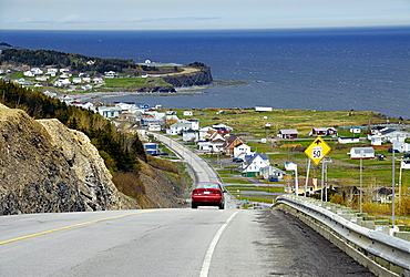 Coastal road, East Coast, Gaspesie, Gaspe peninsula, Quebec, Canada, North America