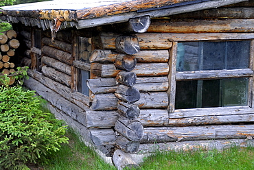 Traditional huts of wood-cutter, Reserve Faunique Assinica, Nord-du-Quebec, Quebec, Canada, North America