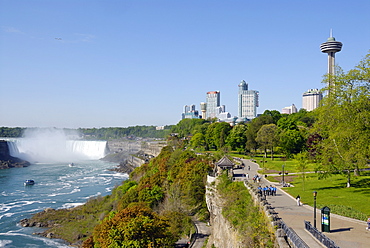 Horseshoe Falls viewed from Queen Victoria Park, Niagara Falls, Ontario, Canada, North America