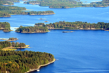 Archipelago on the lake, Savonlinna, Southern Savonia, Finland, Scandinavia, Europe