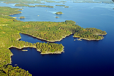 Archipelago on the lake, Savonlinna, Southern Savonia, Finland, Scandinavia, Europe