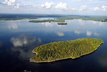 Archipelago on the lake, Savonlinna, Southern Savonia, Finland, Scandinavia, Europe