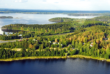 Archipelago on the lake, Savonlinna, Southern Savonia, Finland, Scandinavia, Europe