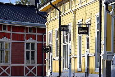 Wooden houses in old town, Rauma, Satakunta, Finland, Scandinavia, Europe