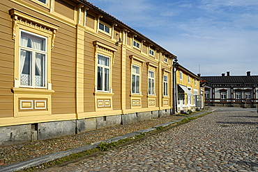 Wooden houses in old town, Rauma, Satakunta, Finland, Scandinavia, Europe