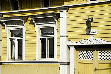 Typical wooden houses in Old Town, Naantali, Finland Proper, Finland, Scandinavia, Europe