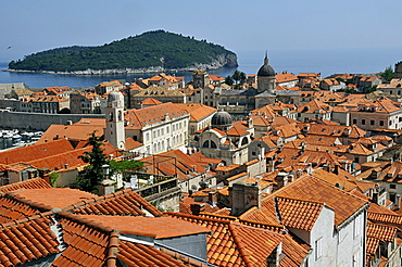 Rooftops, Grad old town, Dubrovnik, Dalmatia, Croatia, Europe