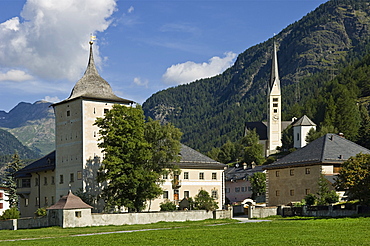 village partial view, zernez, switzerland