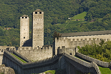 castelgrande and the murata, bellinzona, switzerland