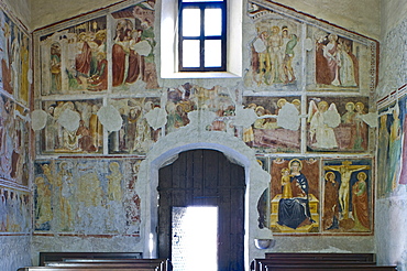 st. sebastian church: frescoes, nembro, italy