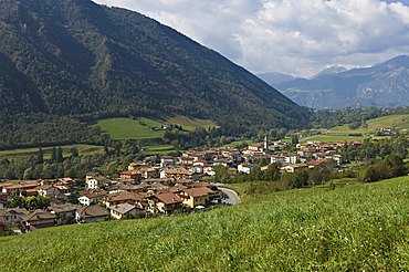 village view, cerete basso, italy