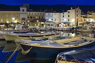 historical centre and port, cres island, croatia